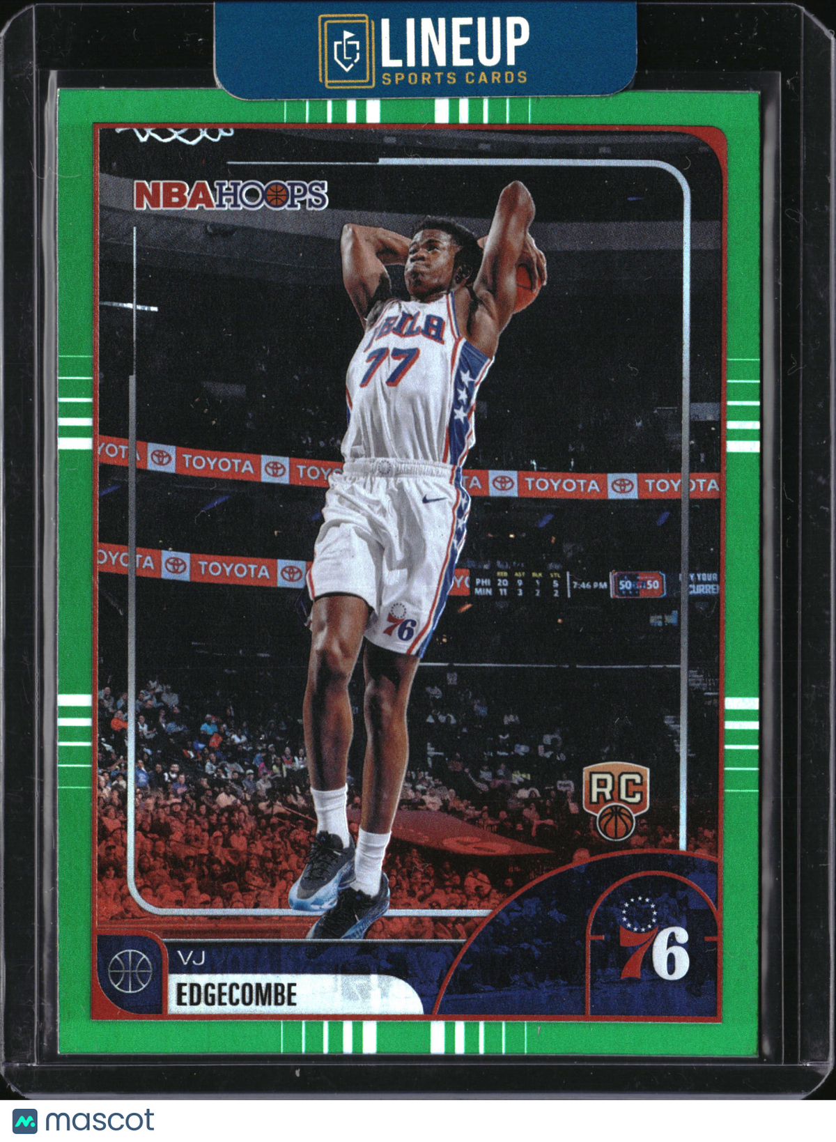 2026 Topps NBA Hoops VJ Edgecombe #244 Green RC