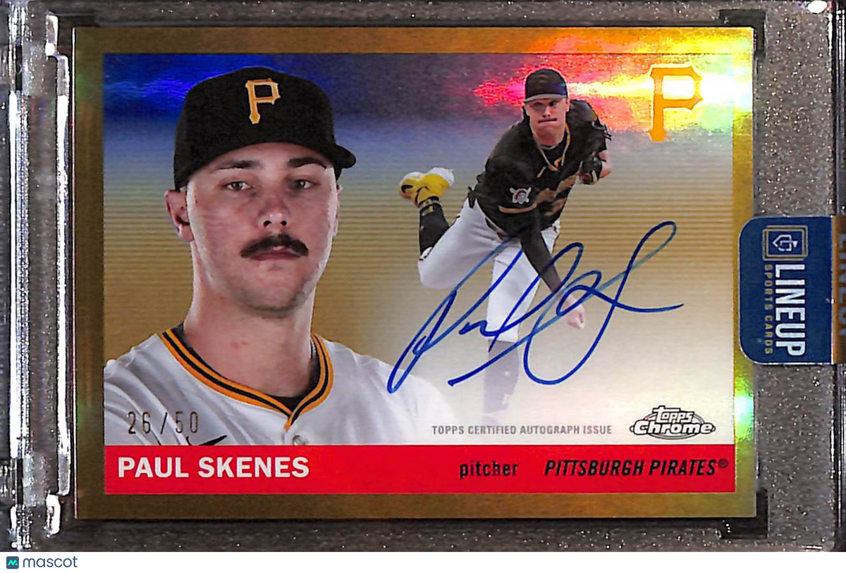 2025 Topps Chrome Platinum Paul Skenes #CPA-PS Gold Refractor /50