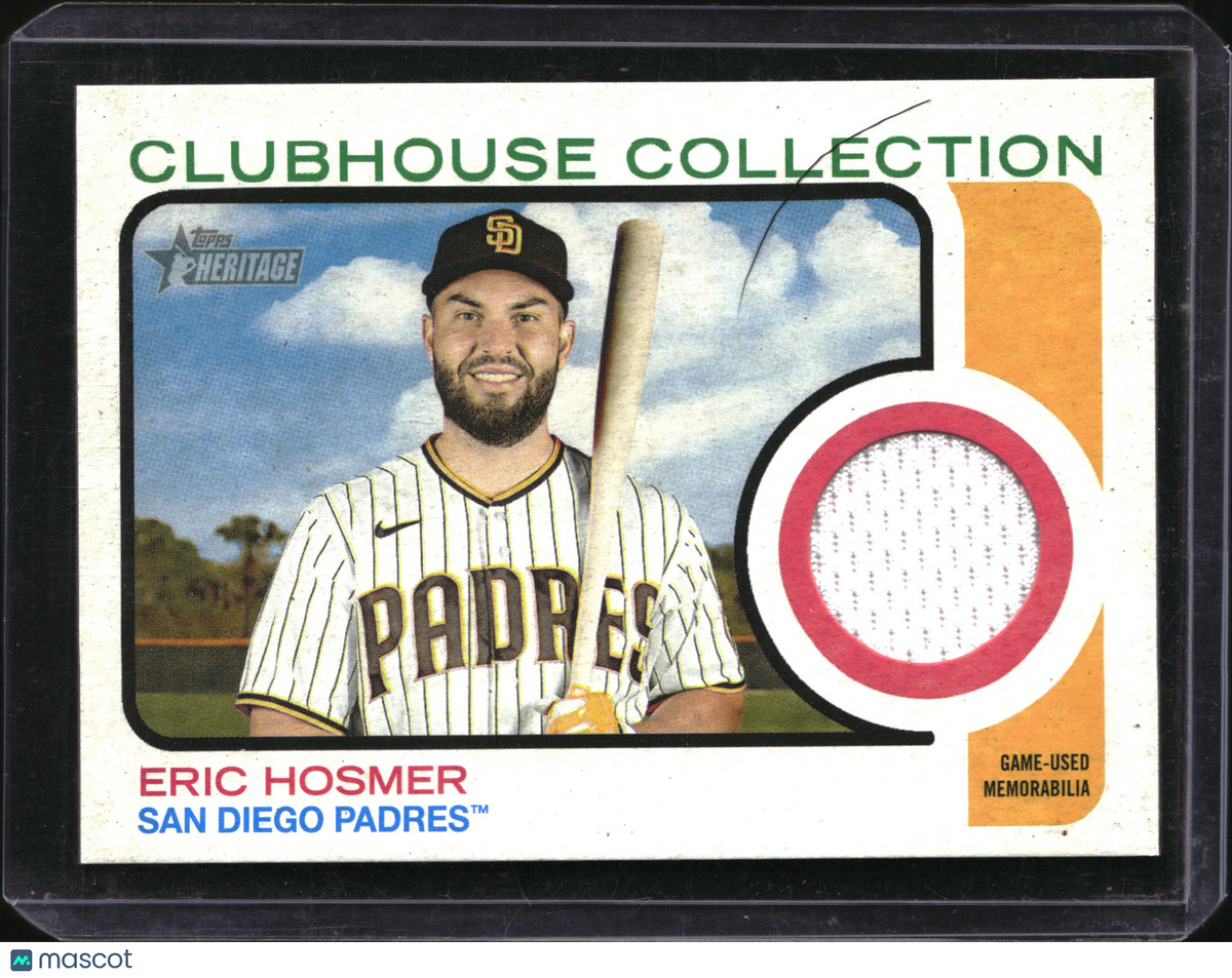 2022 Topps Heritage Clubhouse Collection Eric Hosmer #CC-EH Relic Game-Used Memorabilia