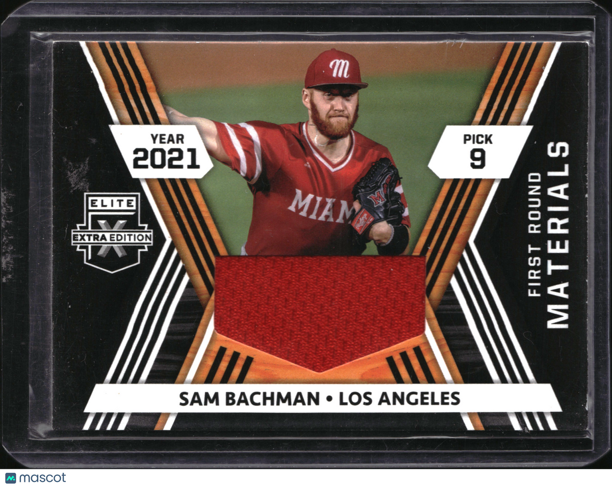 2021 Panini Elite Extra Edition Sam Bachman #FRM-SB First Round Materials Player-Worn/Used Material Memorabilia