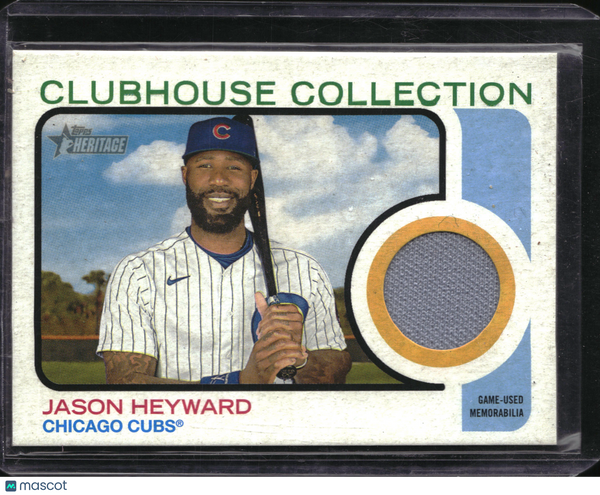 2022 Topps Heritage Clubhouse Collection Jason Heyward #CC-JH Relic Game-Used