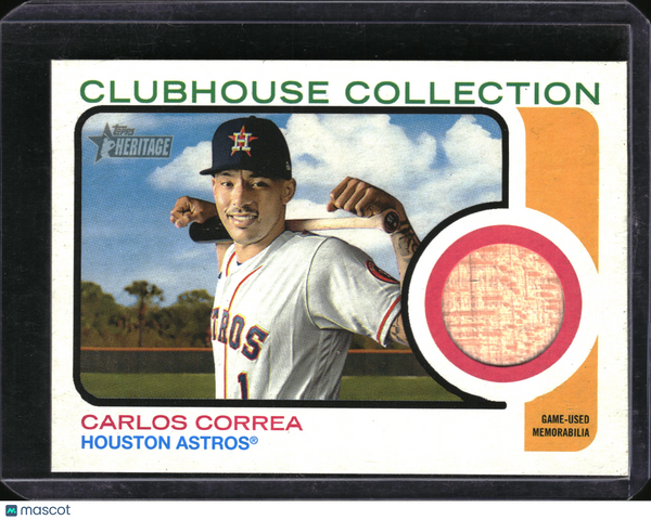 2022 Topps Heritage Collection Carlos Correa #CC-CC Game-Used Memorabilia
