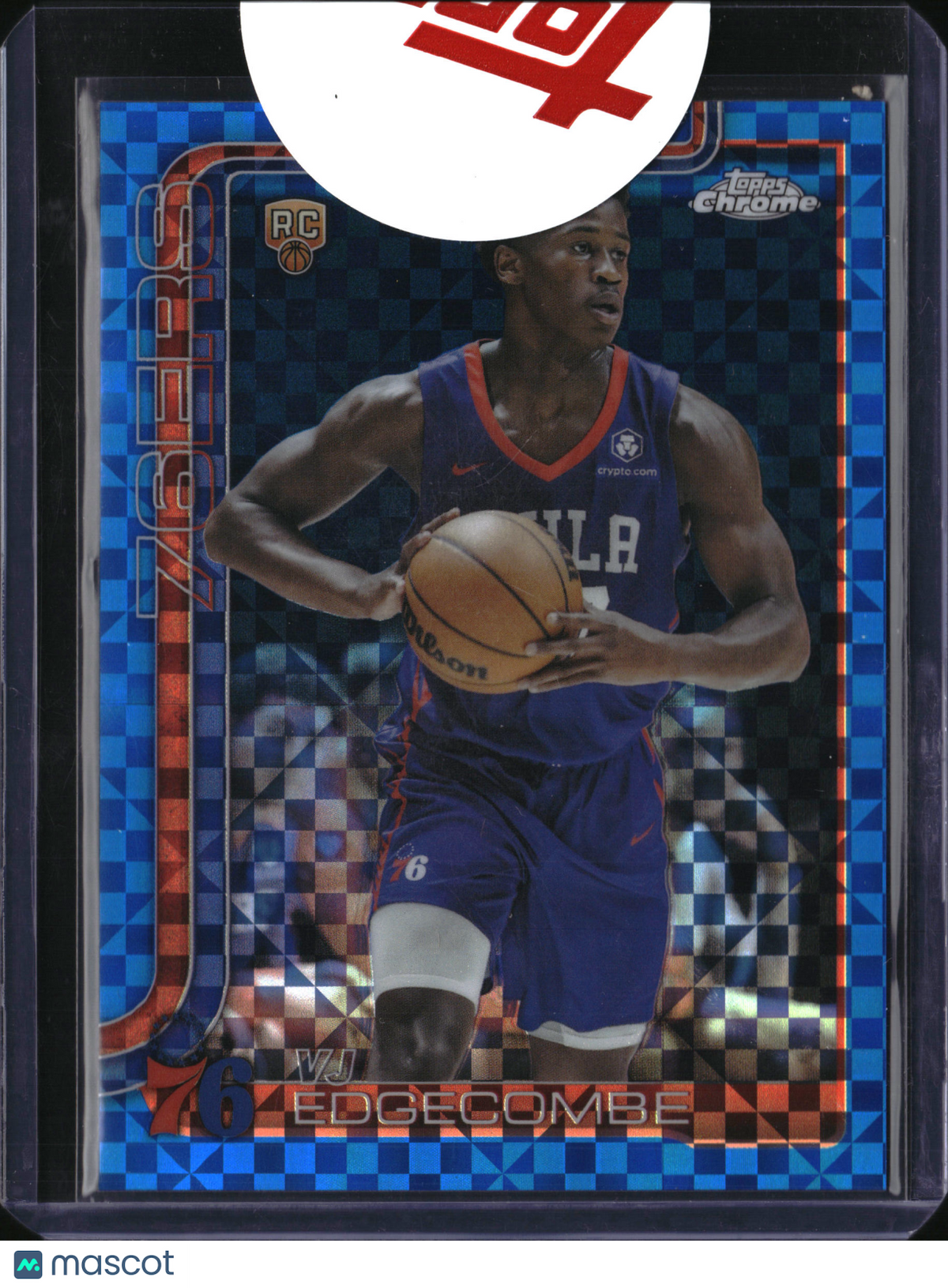 2025 Topps Chrome VJ Edgecombe #253 Blue Checkerboard RC