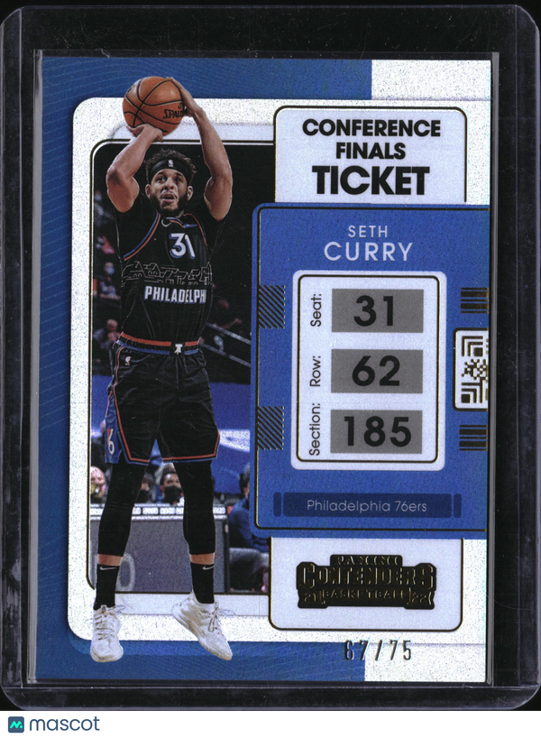 2022 Panini Contenders Basketball Seth Curry #57 Conference Finals Ticket /75
