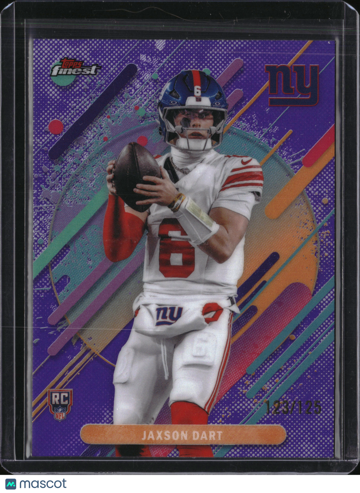 2025 Topps Finest Jaxson Dart #202 Purple /125 RC