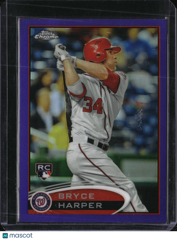 2012 Topps Chrome Bryce Harper #196 Purple Refractor RC