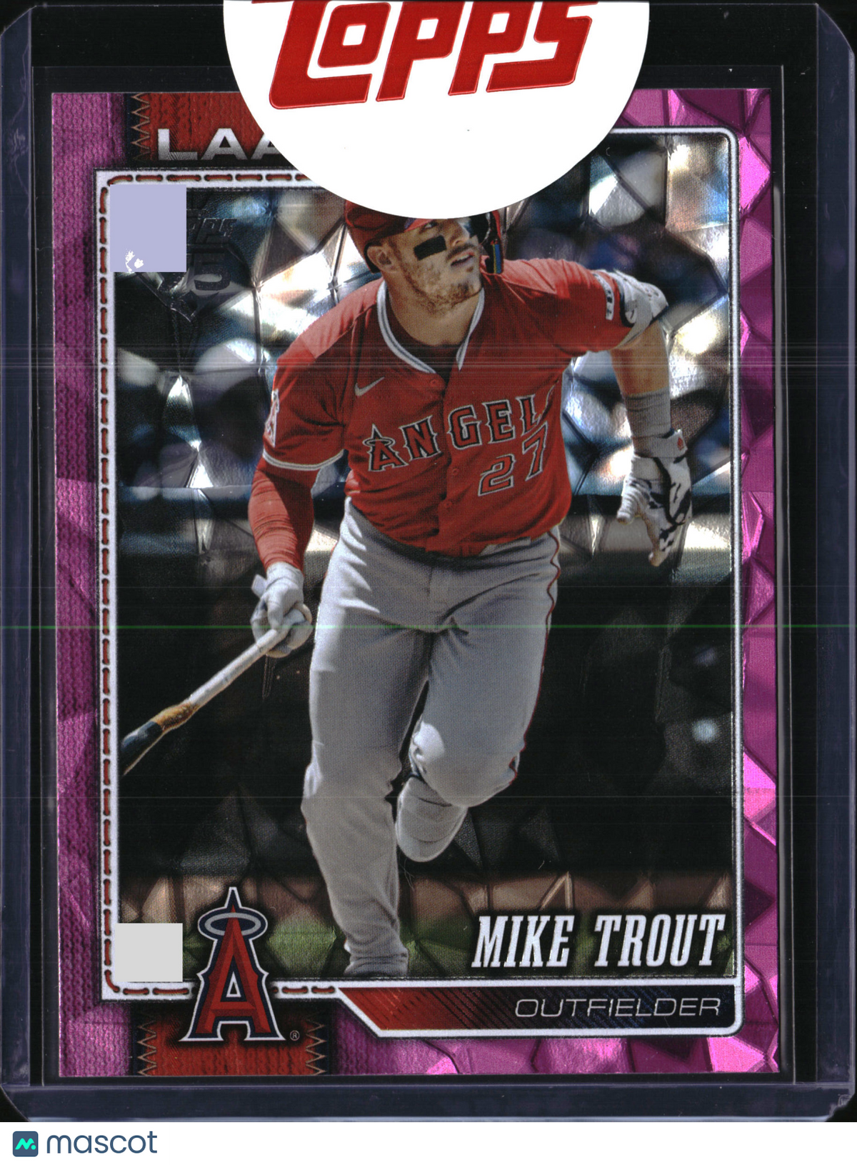 2024 Topps Series One Mike Trout #350 Pink Mosaic Prizm