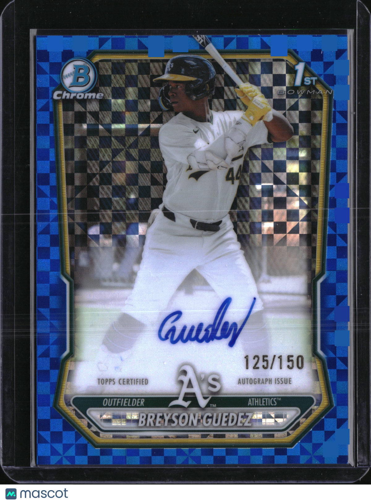 2025 Bowman Chrome Breyson Guedez #CPA-BG Blue X-Fractor