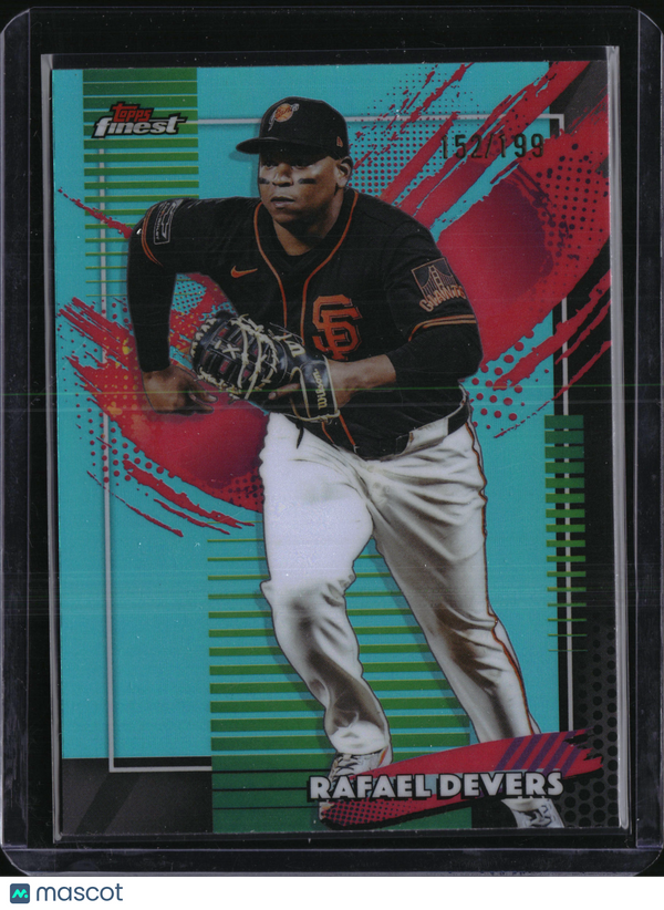 2026 Topps Finest Rafael Devers #221 Aqua Pink /199