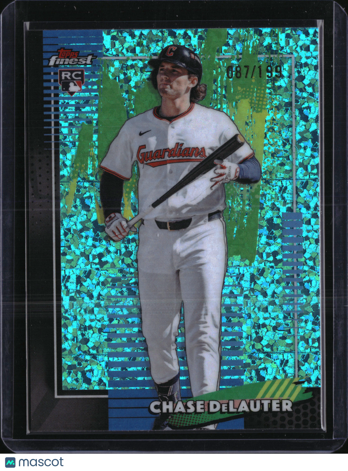 2026 Topps Finest Chase DeLauter #33 Aqua Shimmer RC 087/1992
