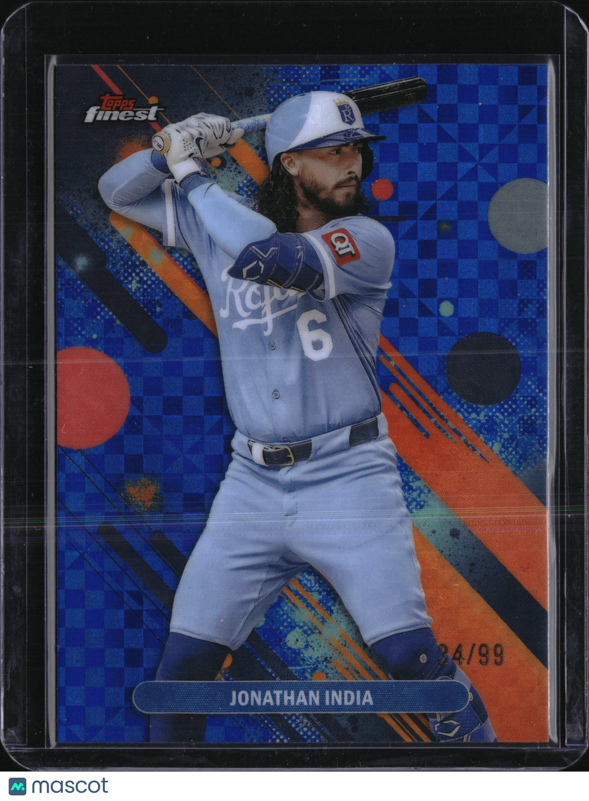 2025 Topps Finest Jonathan India #37 Blue Refractor /99