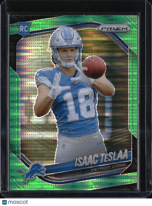 2025 Panini Prizm Isaac TeSlaa #316 Green Pulsar RC