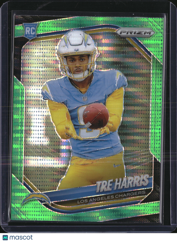 2025 Panini Prizm Tre Harris #371 Green Pulsar RC