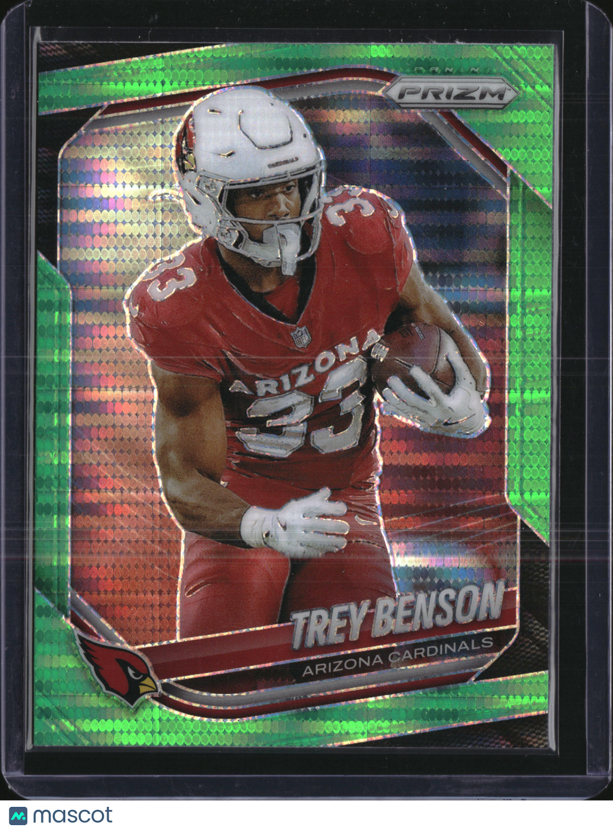 2025 Panini Prizm Football Trey Benson #69 Green Pulsar