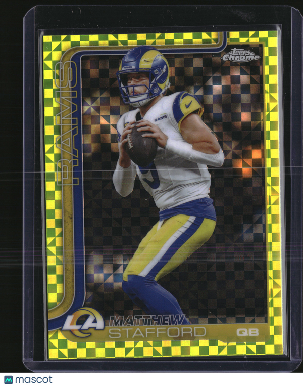 2025 Topps Chrome Matthew Stafford #169 Green X-fracator