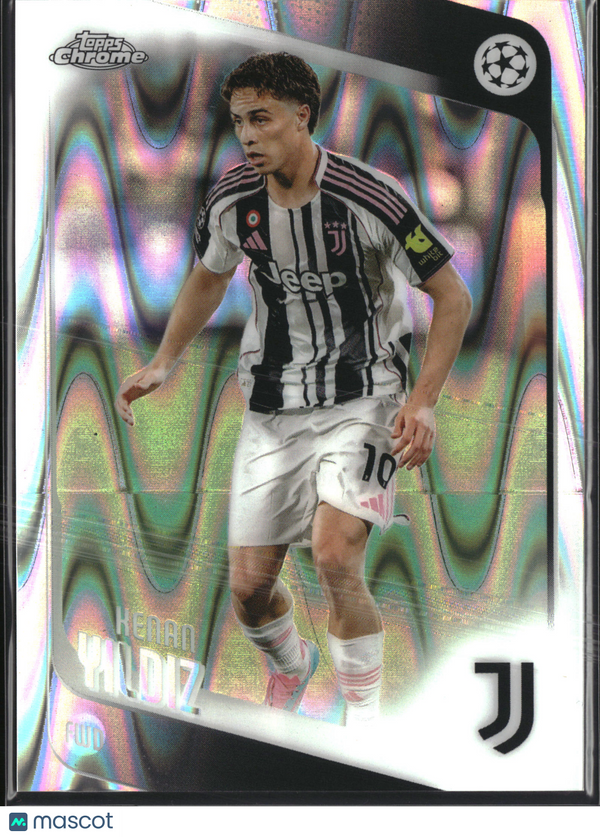 2026 Topps Chrome UEFA Club Competitions Kenan Yıldız #147 RayWave