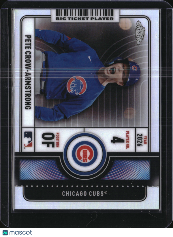 Topps Chrome 2026 Big Ticket Players BTP-13 Pete Crow-Armstrong Cubs Insert