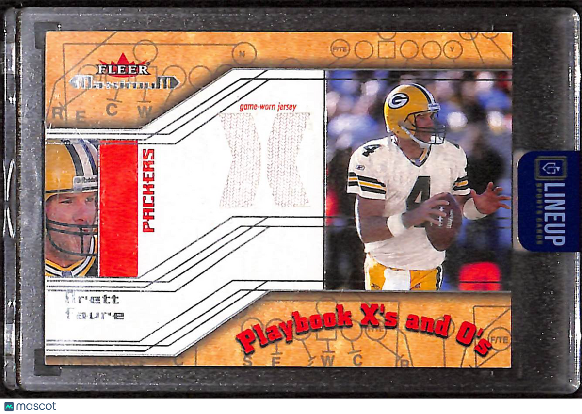 2002 Fleer Platinum Playbook X's and O's Brett Favre Game-Worn Jersey