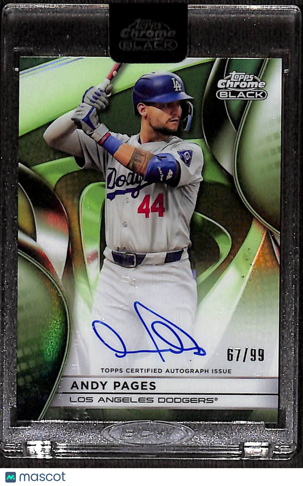 2025 Topps Chrome Black Baseball Andy Pages #CBA-APA Green /99