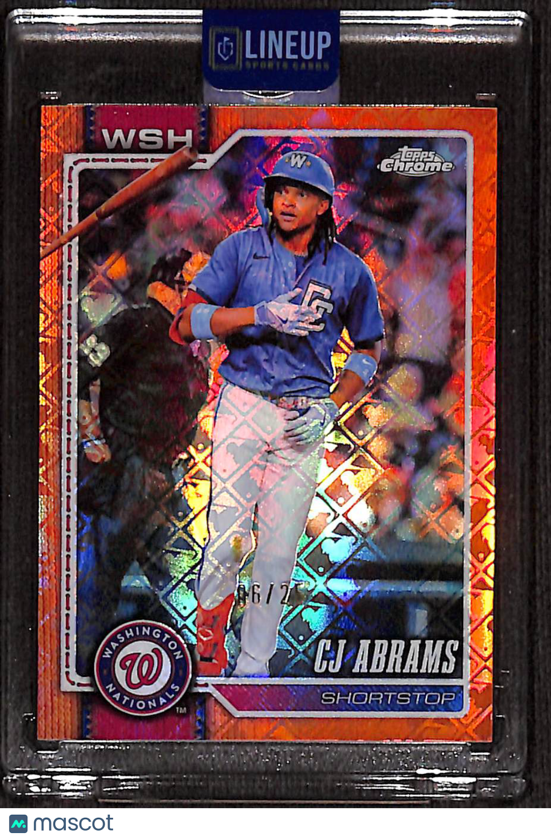 2026 Topps Chrome CJ Abrams #243 Orange Logofractor /25