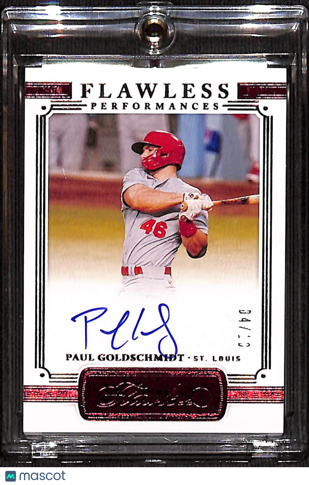 2021 Panini Flawless Flawless Performances Paul Goldschmidt #FP-PG /10 /10