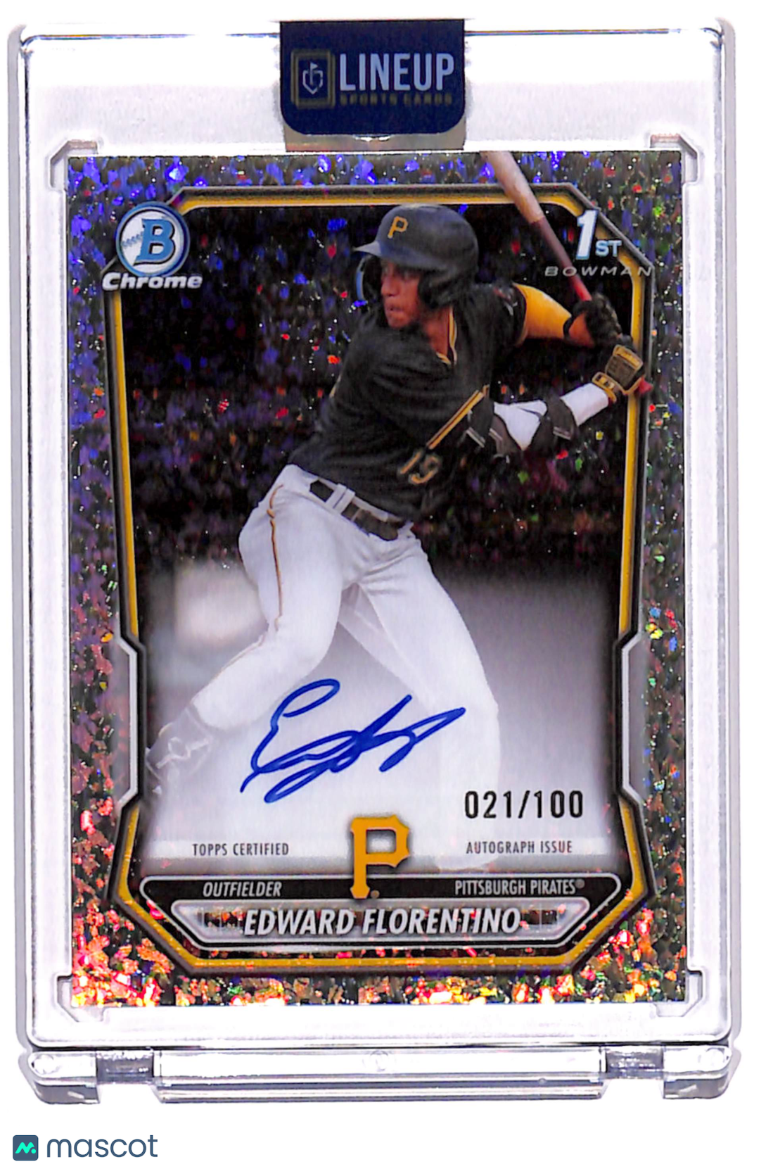 2026 Bowman Chrome Edward Florentino #CPA-EF Yellow Shimmer Refractor /100