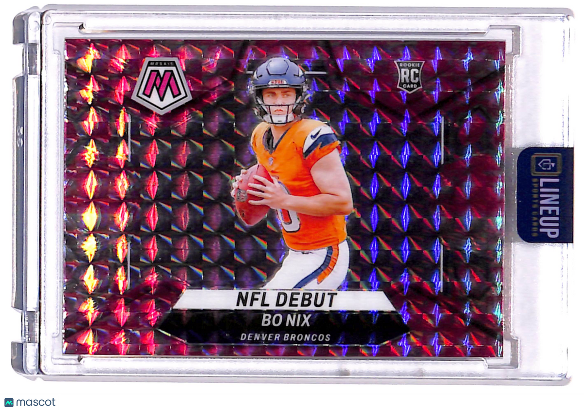 2024 Panini Mosaic Football Bo Nix #271 Pink RC