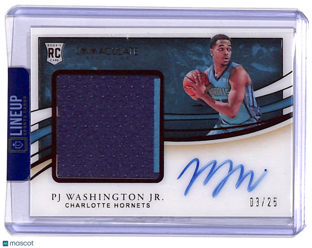2020 Panini Immaculate Collection PJ Washington Jr. #PPA-PJW /25 Patch RC Memorabilia
