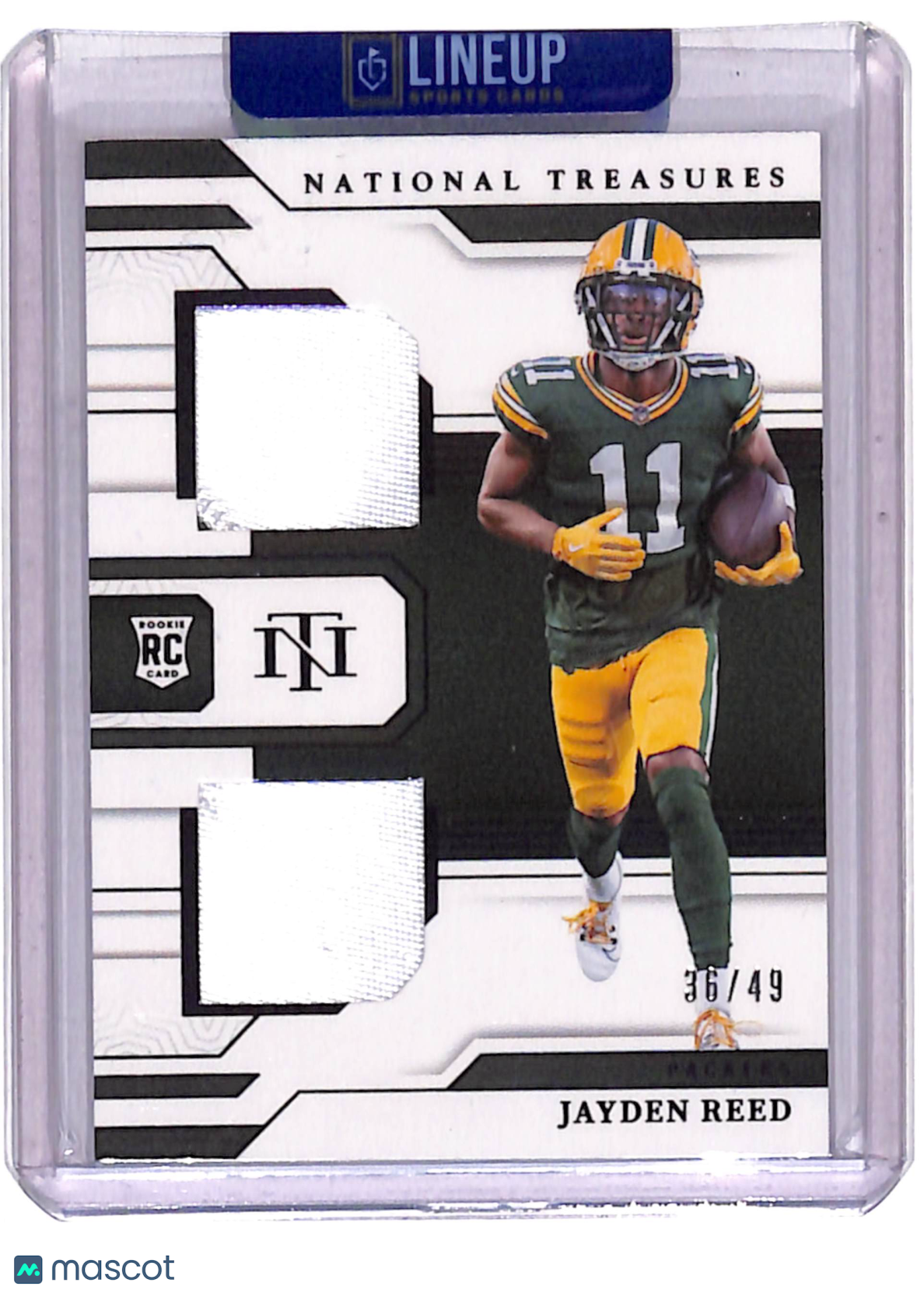 2024 Panini National Treasures Football Jayden Reed #RDM-JRD /49 Rookie Dual Materials RC Memorabilia