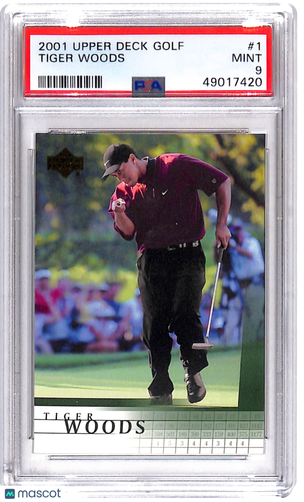 PSA 9 2001 Upper Deck Golf Tiger Woods #1