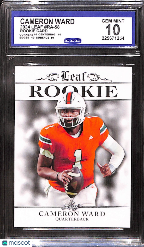 2024 LEAF #RA-58 CAMERON WARD ROOKIE CARD GEM MINT