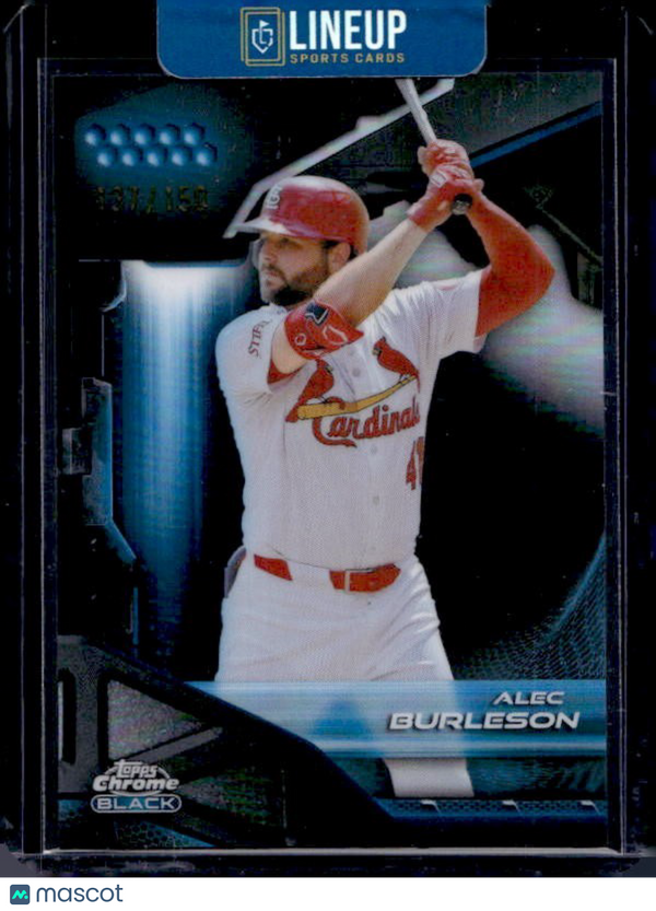 2026 TOPPS CHROME BLACK BLUE REFRACTOR ALEC BURLESON #96 NUMBERED /159