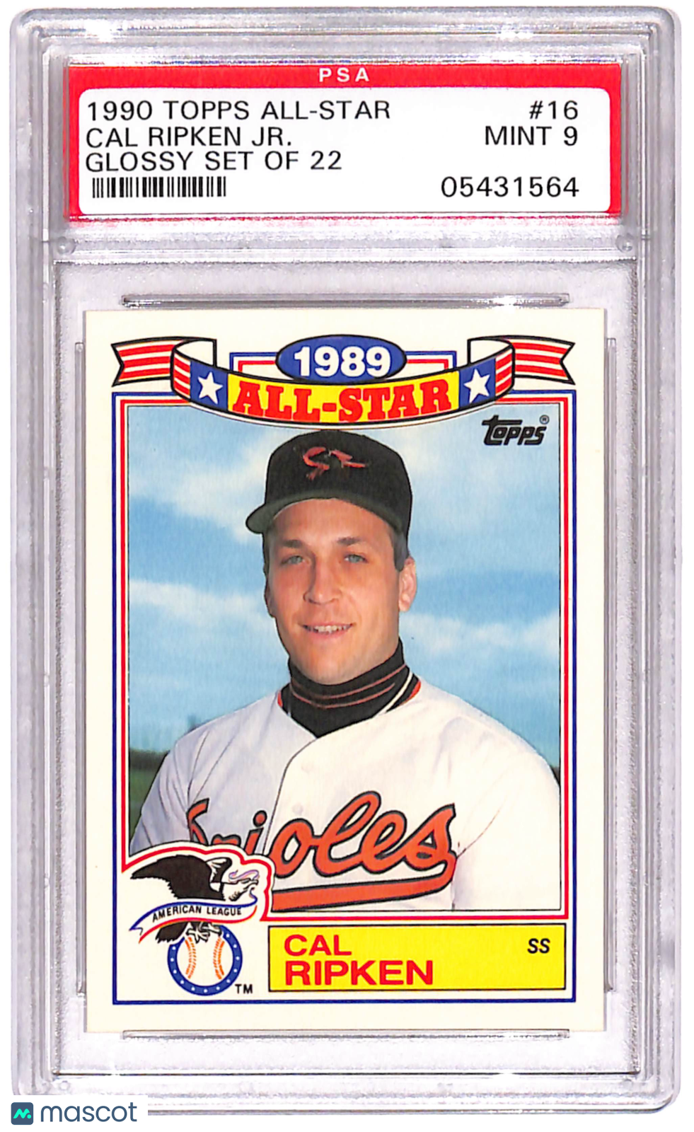 PSA 9 1990 Topps All-Star Glossy Set Of 22 Cal Ripken JR. #16