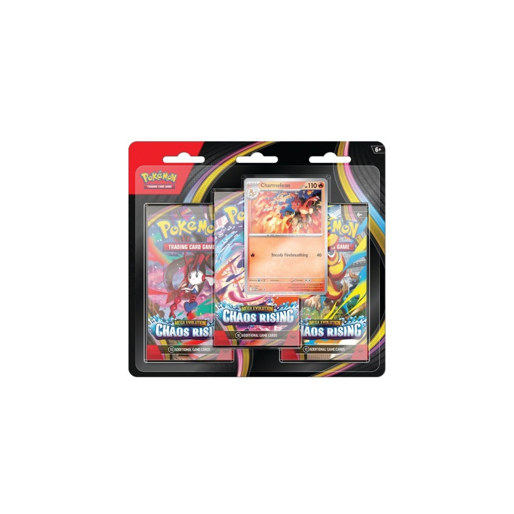Pokemon Mega Evolution Chaos Rising Booster 3-Pack Blister - LINEUP Sports Cards