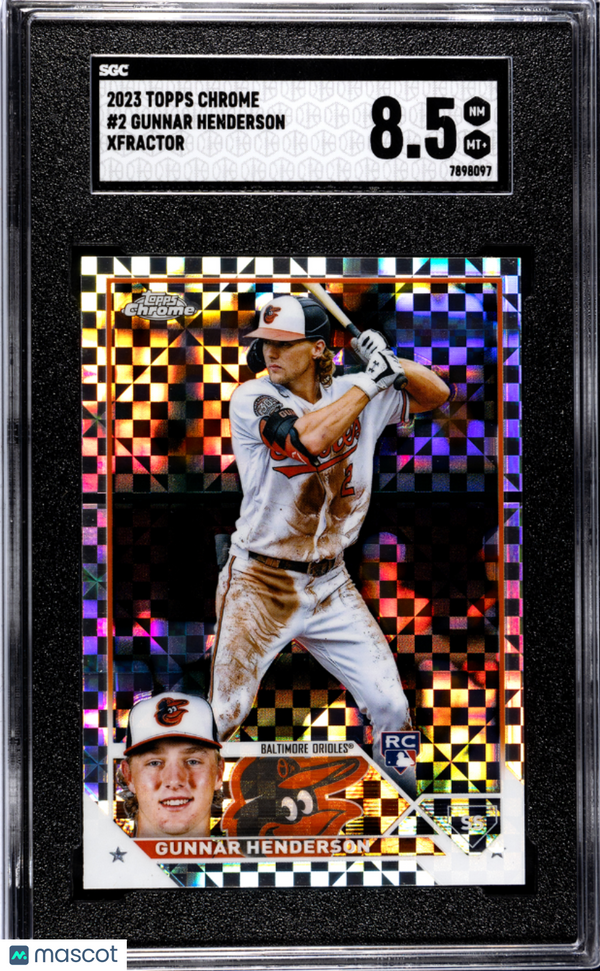 2023 Topps Chrome Gunnar Henderson #2 Xfractor SGC 8.5