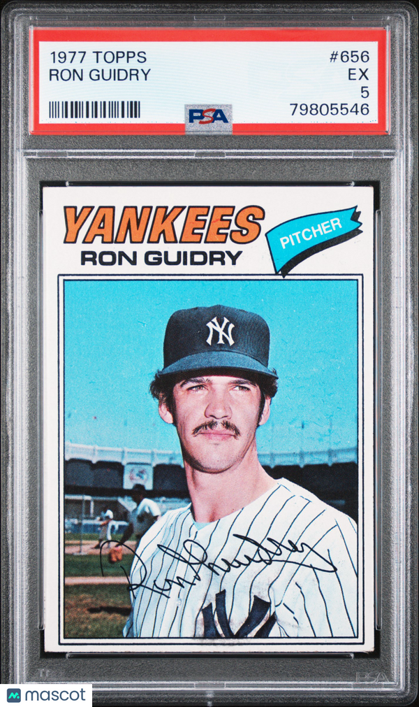 1977 Topps Ron Guidry #656 PSA 5