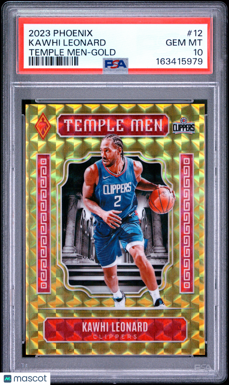 PSA 10 2023 Panini Phoenix Temple Men Kawhi Leonard #12 Gold /10