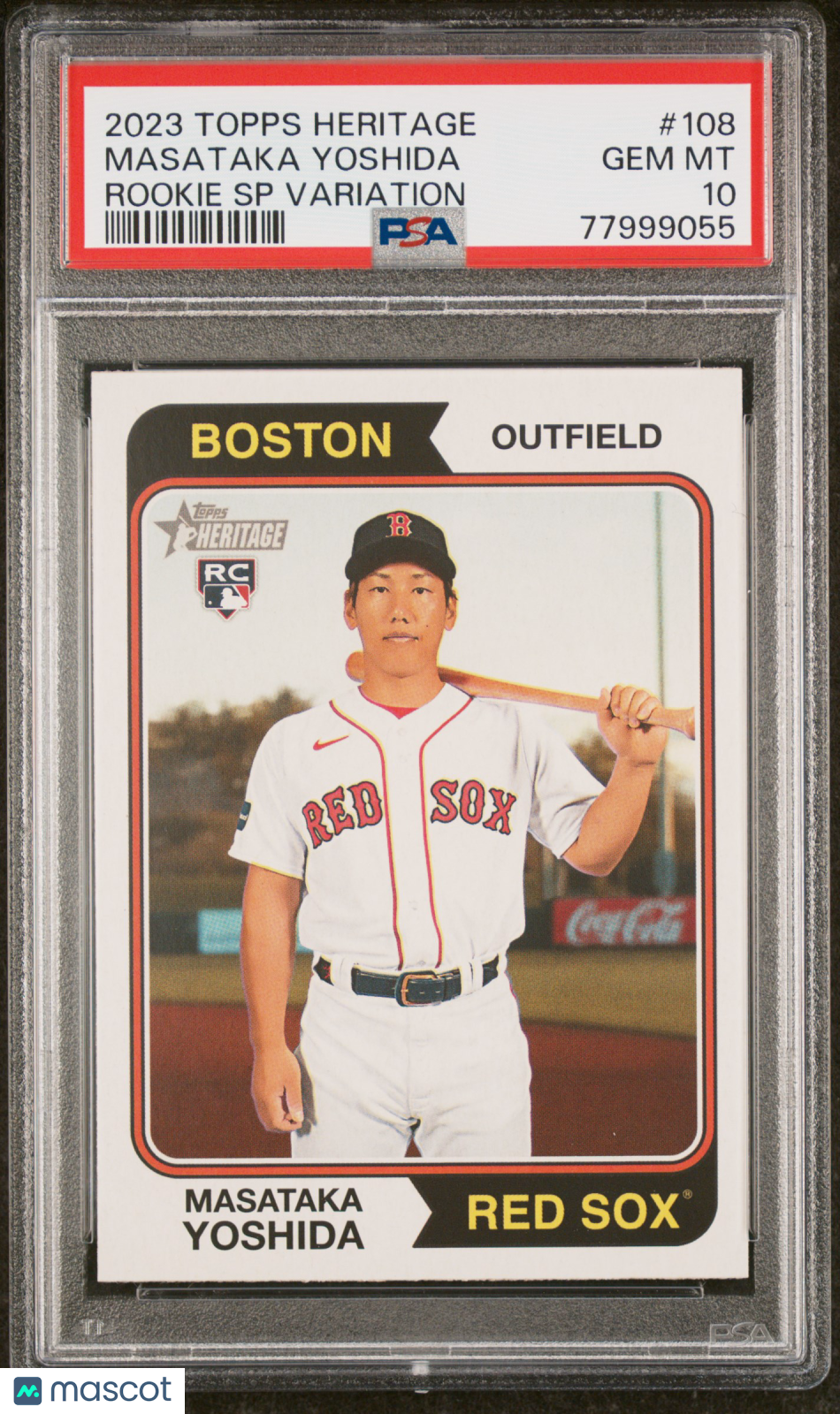 PSA 10 2023 Topps Heritage Masataka Yoshida #108 Rookie SP Variation