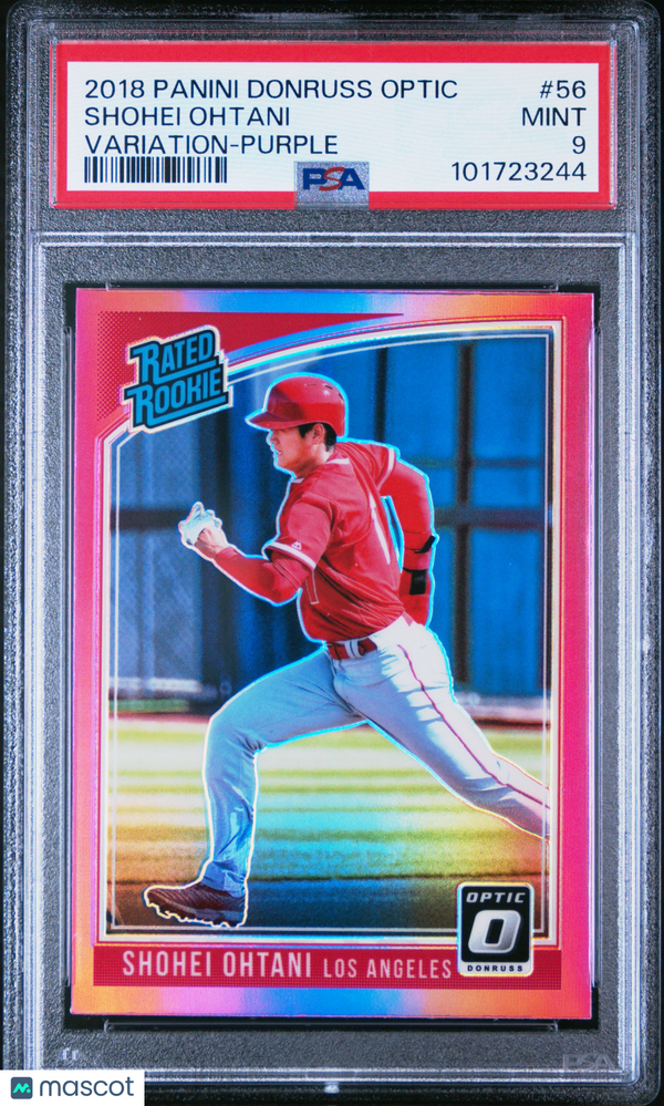 2018 Panini Donruss Optic Shohei Ohtani #56 Variation Purple PSA 9