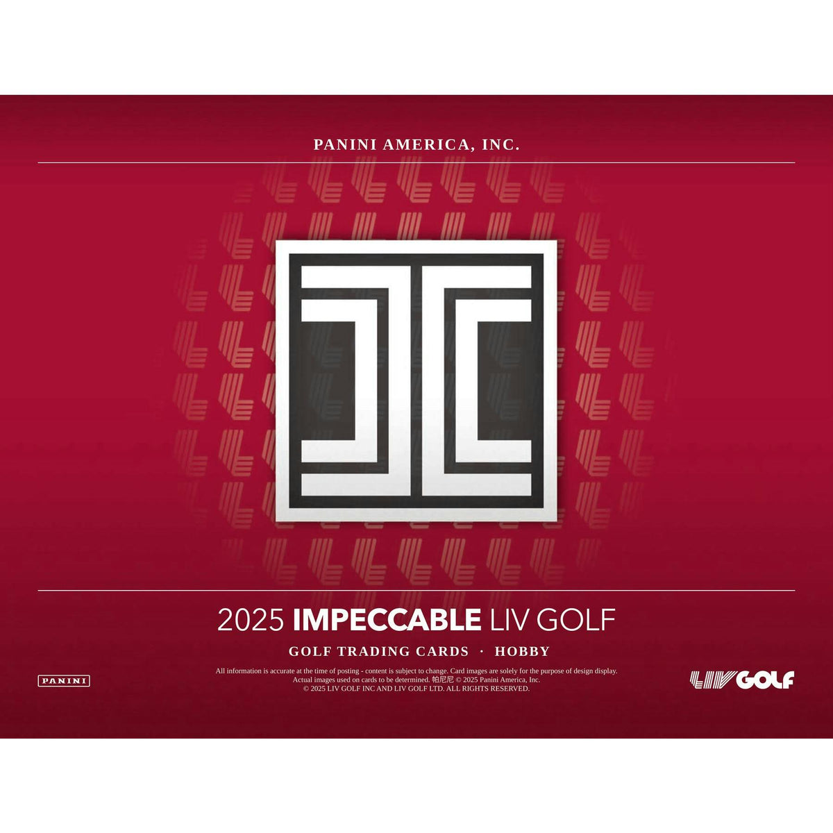 2025 Panini Impeccable LIV Golf Hobby 3-Box Case - LINEUP Sports Cards
