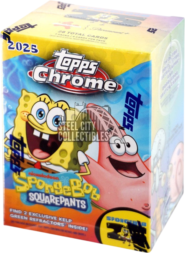 2025 Topps Chrome Spongebob Squarepants 25th Anniversary Blaster Box - LINEUP Sports Cards