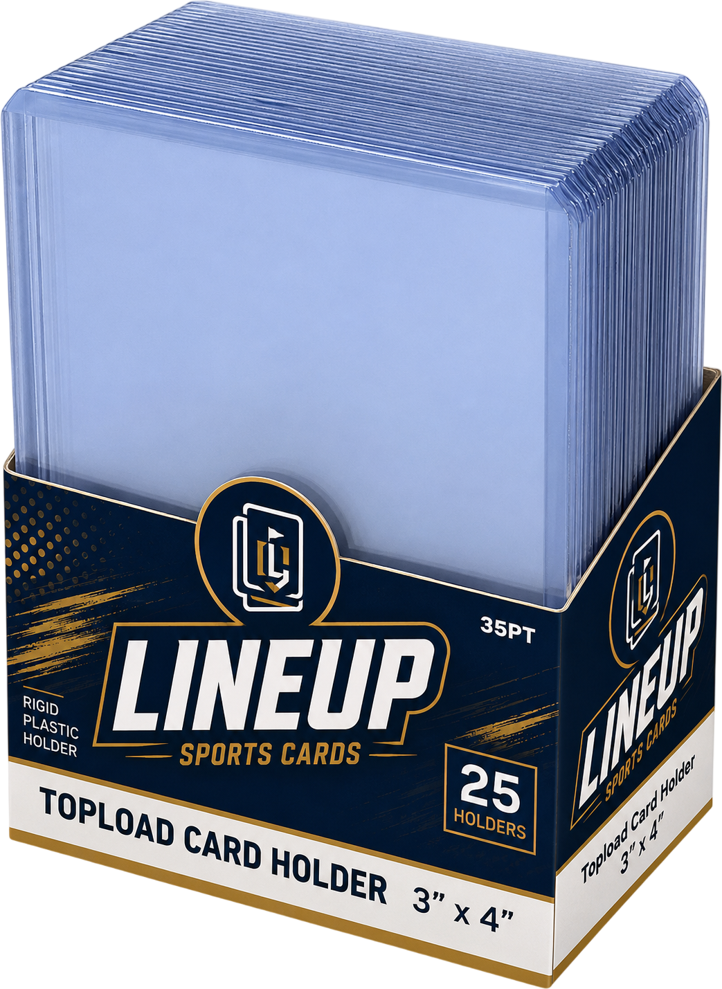 LINEUP Toploaders 3 x 4 35PT rigid card holders, 25 pack