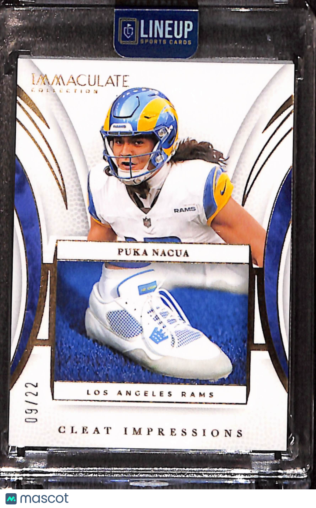 2025 Panini Immaculate Collection Cleat Impressions Puka Nacua #CIS-PNA /22
