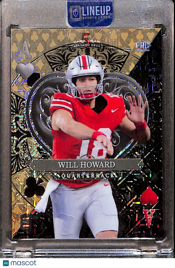 2024 Wild Card 5 Card Draw Stacked Deck Will Howard #SDJH-WHN Black