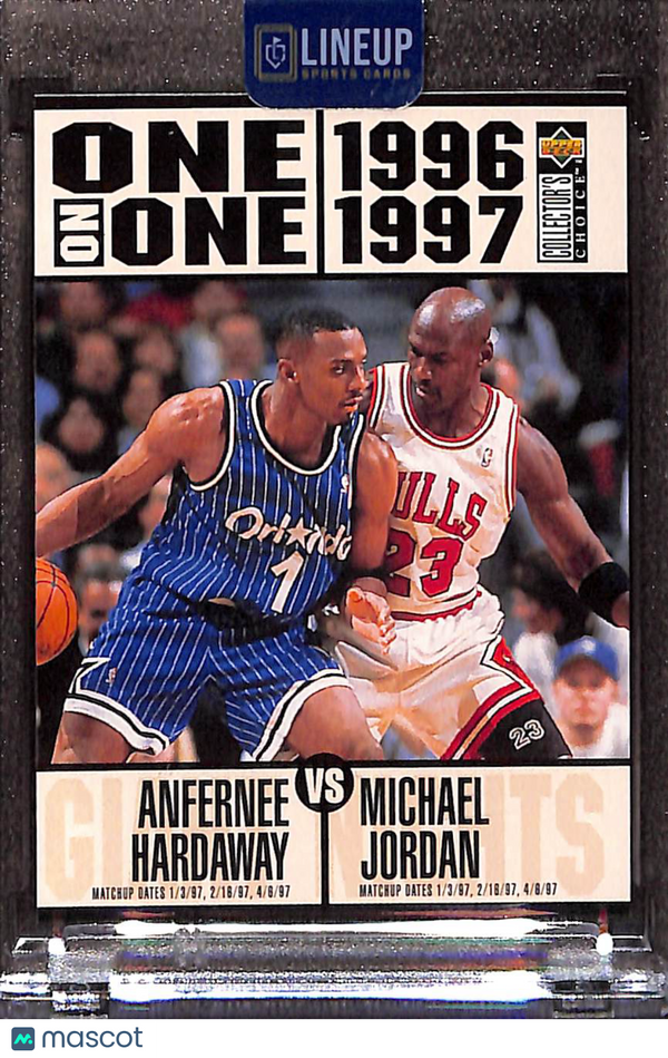 1996 Upper Deck Collector's Choice One on One Damon Stoudamire Gary Payton Avery Johnson John Stockton Jason Kidd Anfernee Hardaway Michael Jordan Mookie Blaylock #356