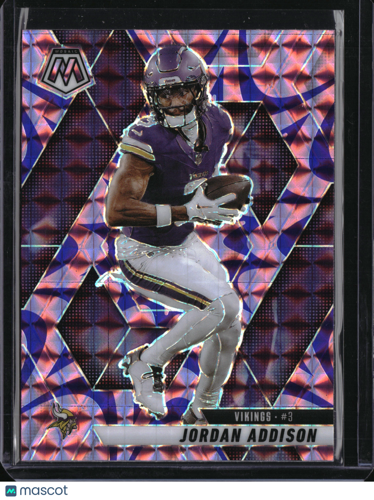 2025 Panini Mosaic Football Jordan Addison #88 Pink