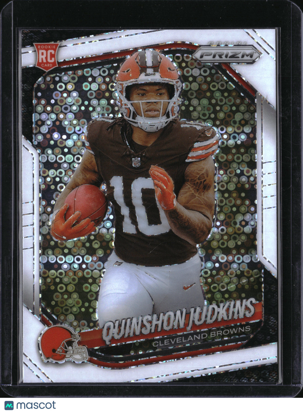 2025 Panini Prizm Football Quinshon Judkins #313 White Sparkle RC