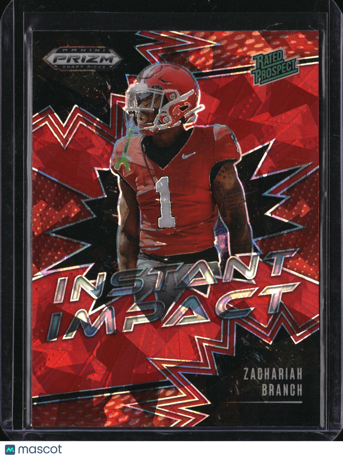 2025 Panini Prizm Draft Picks Instant Impact Zachariah Branch #II-ZBH Red