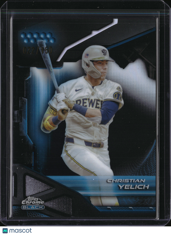 2026 Topps Chrome Black Christian Yelich #42 /150