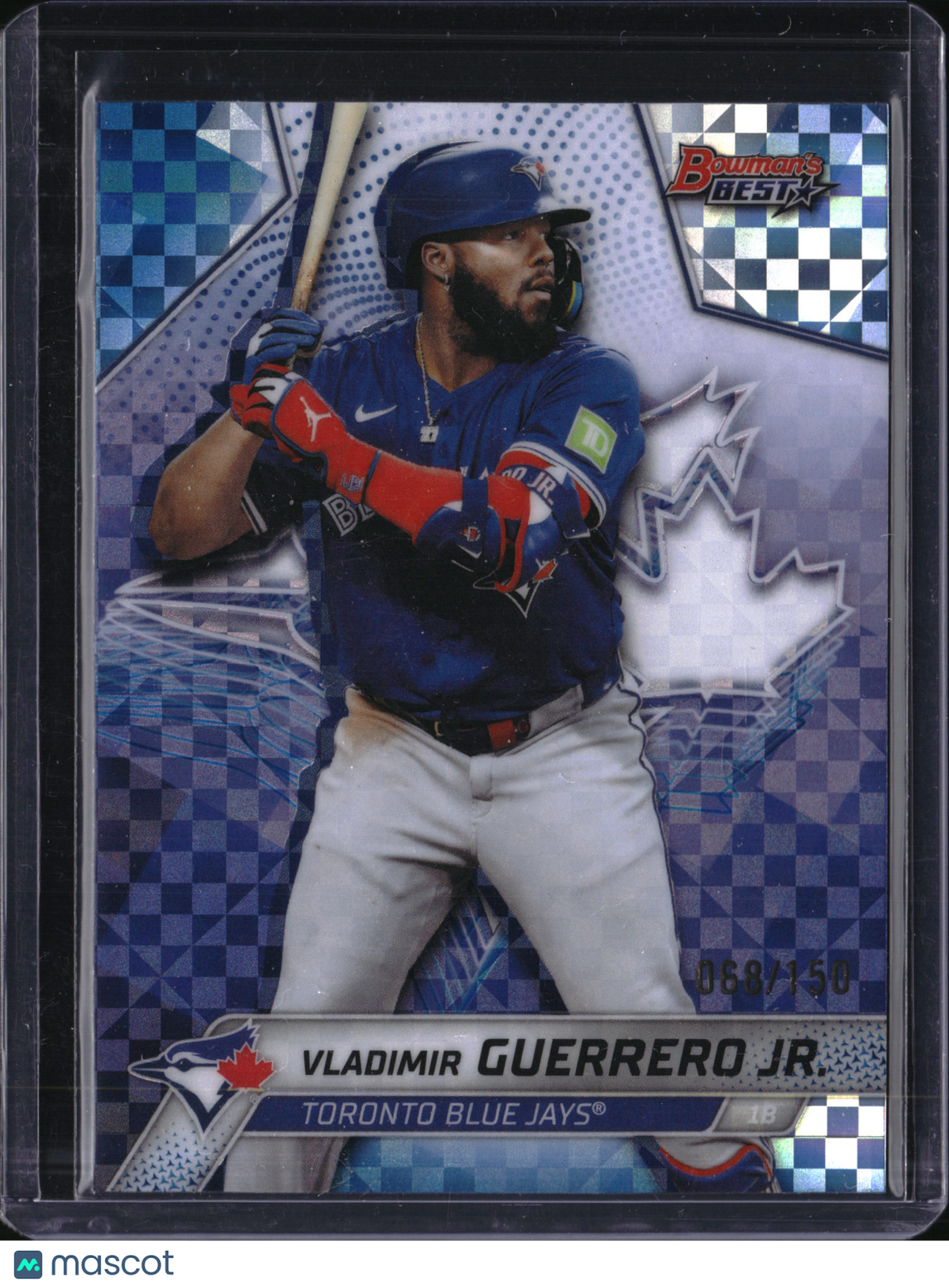 2025 Topps Bowman Best Vladimir Guerrero Jr 22 Blue Mini-Diamond Refractor /150